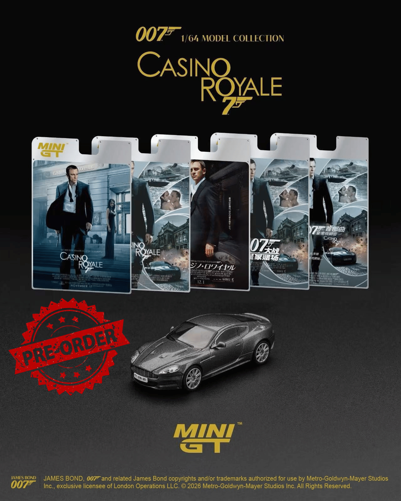(Pre-order) Mini GT #917 Aston Martin DBS 007 Casino Royale Diecast Model Car