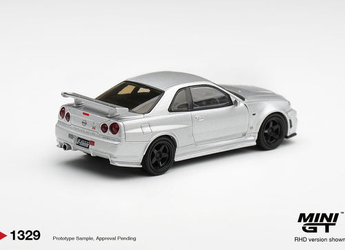 Load image into Gallery viewer, (Pre-order) Mini GT 1/64 #1329 Nissan NISMO R34GT-R Z-tune Z-Tune Silver RHD
