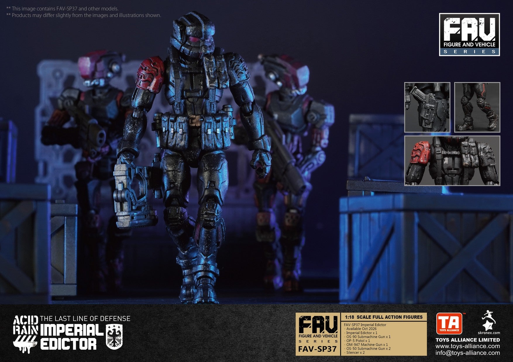 Toy Alliance Acid Rain FAV-SP37 Imperial Edictor Action Figure Set