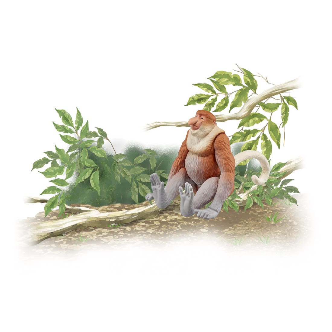 Takara Tomy ANIA AS-29 Proboscis Monkey animal Action Figure