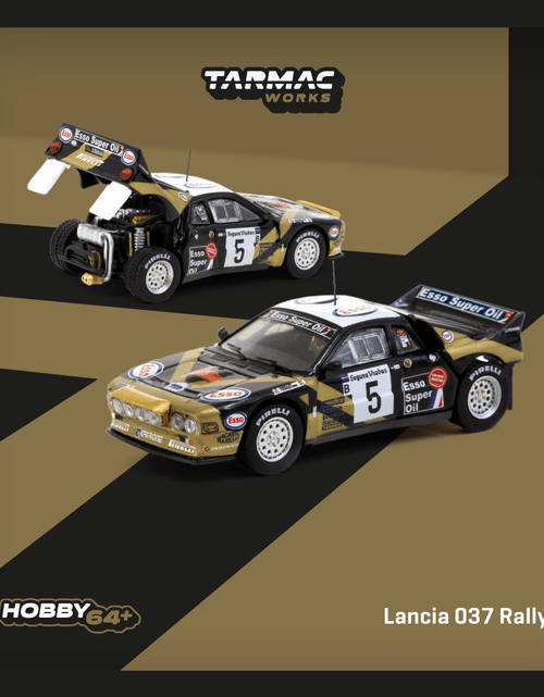 Load image into Gallery viewer, Tarmac Works 1/64 Lancia 037 Rally Rally Catalunya 1985 Diecast Car
