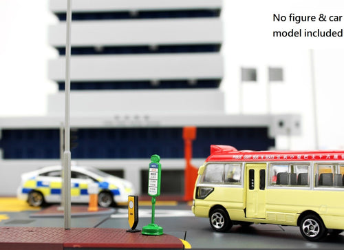 Load image into Gallery viewer, TINY Hong Kong City  1:64 Bd2 Police Station Building Set Street Diorama Model
