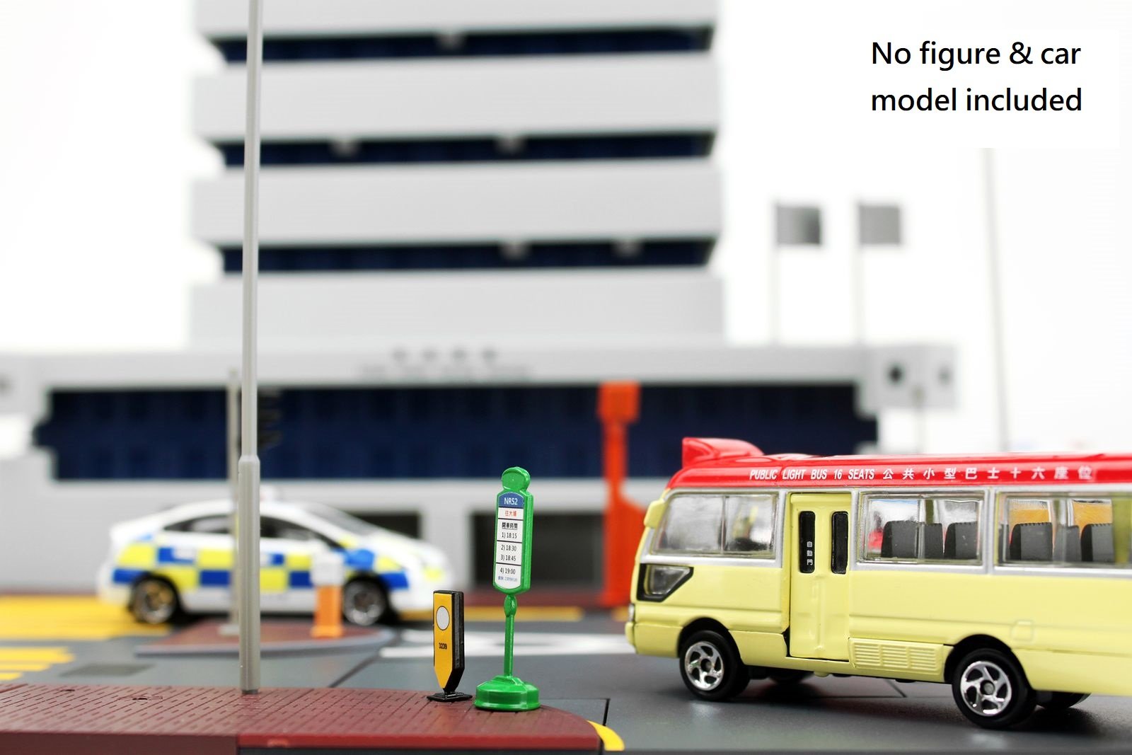 TINY Hong Kong City  1:64 Bd2 Police Station Building Set Street Diorama Model