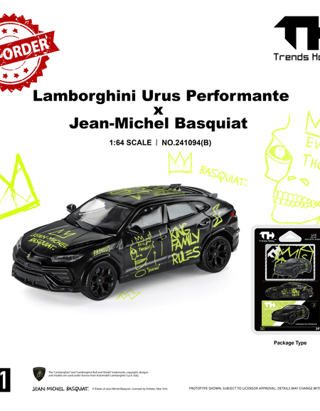 (Pre-order) Trends Hobby 1/64 Lamborghini Urus Performance & Basquiat Black