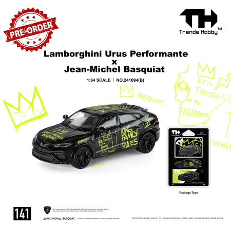 (Pre-order) Trends Hobby 1/64 Lamborghini Urus Performance & Basquiat Black