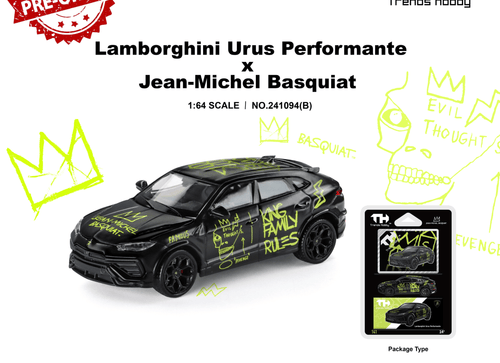 Load image into Gallery viewer, (Pre-order) Trends Hobby 1/64 Lamborghini Urus Performance &amp; Basquiat Black

