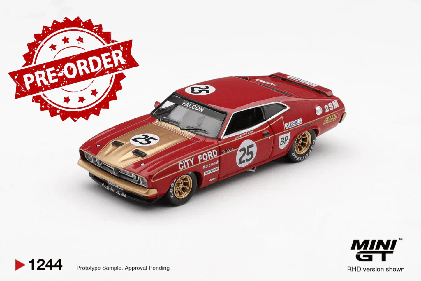 (Pre-order) Mini GT #1244 Ford XB Falcon GT #25 1975 Bathurst 1000 Australia Ex.
