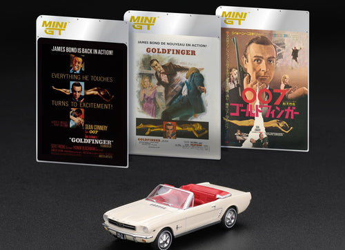 Load image into Gallery viewer, (Pre-order) Mini GT #928 007 Ford Mustang convertible 1964  “Goldfinger” Car
