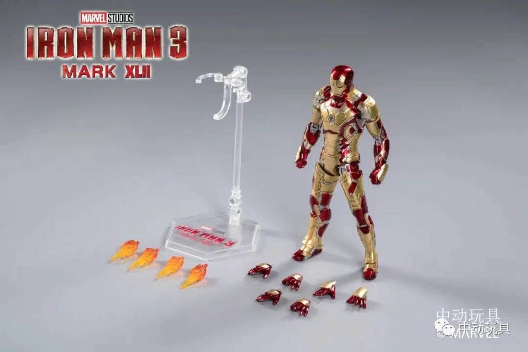 ZD Toys Marvel Avengers 1/10 Iron Man MK42 Action Figure Set