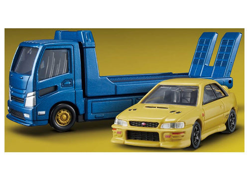 Load image into Gallery viewer, Takara Tomy Tomica Die-cast Car Transporter Subaru Impreza WRX Type R STi Ver.
