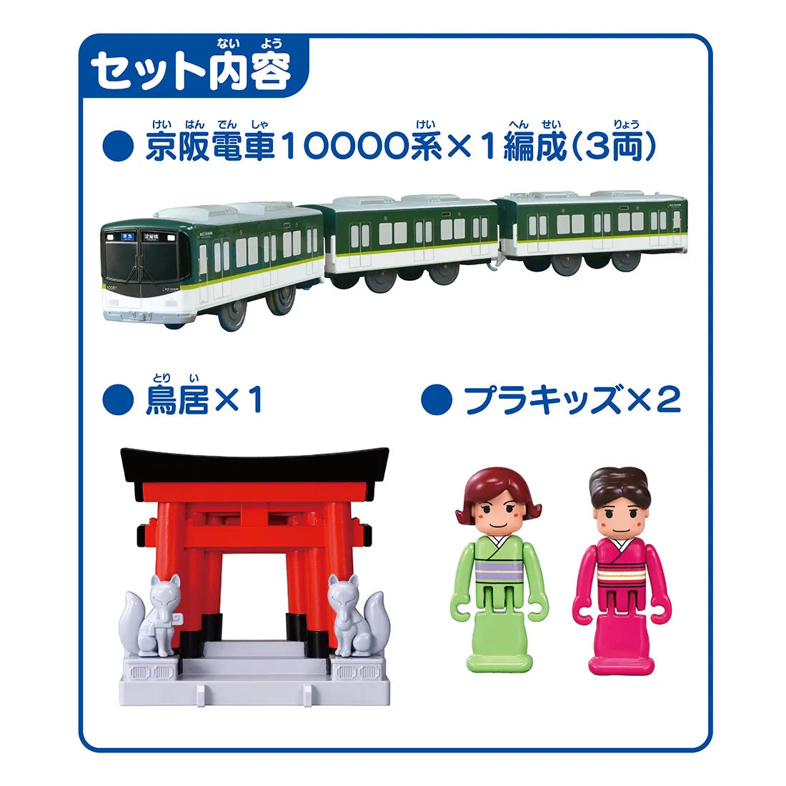 Takara Tomy Plarail Kyoto Keihan Electric Train 10000 Series & Inari Shrine
