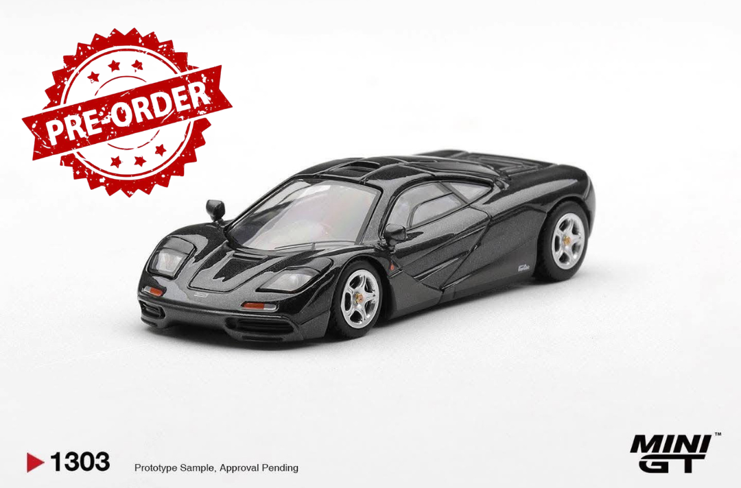 (Pre-order) Mini GT #1303 McLaren F1 Blue Black Metallic LHD Diecast Model Car