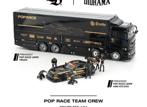 Load image into Gallery viewer, (Pre-order) POPRACE 1/64 - POP RACE TEAM CREW (6 Figures) Diecast Model Car
