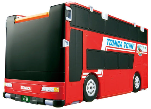Load image into Gallery viewer, Takara Tomy Tomica World Vehicle Town Big Transforming Double-Decker Bus Rotary
