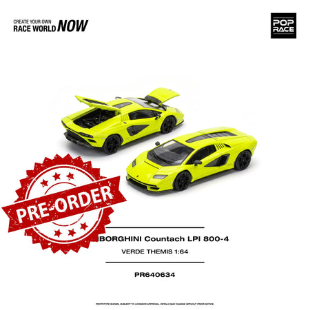(Pre-order) POP RACE LAMBORGHINI COUNTACH LPI 800-4 VERDE THEMIS #PR640634