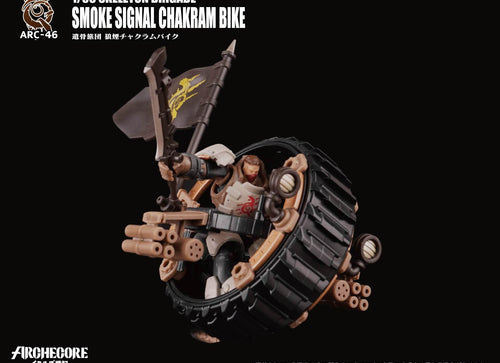 Load image into Gallery viewer, ARCHECORE ARC-46 Skeleton Brigade Smoke Signal Chakram Bike Figure Set

