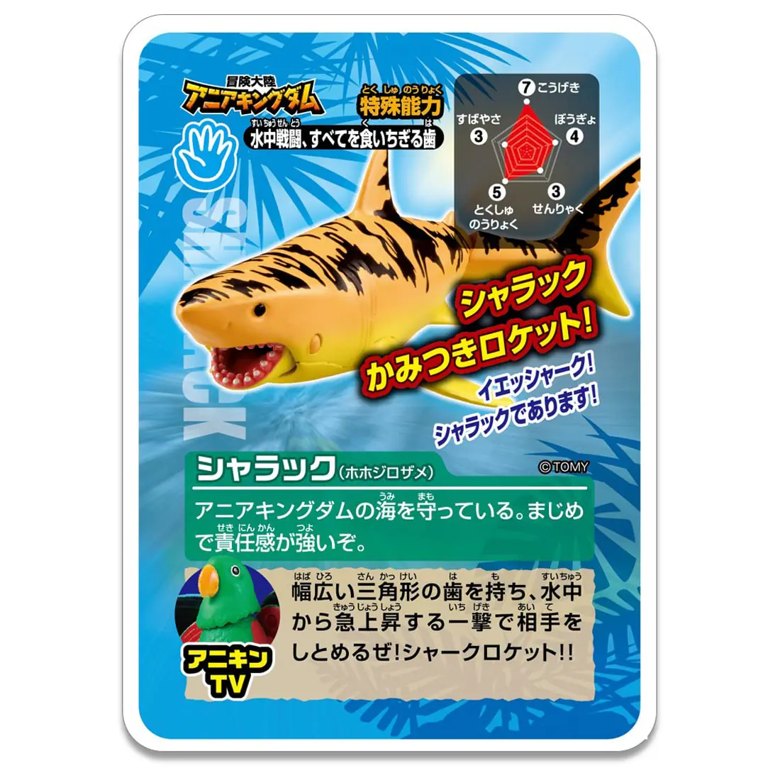 Takara Tomy Adventure Continent Ania Kingdom Shalac (Great White Shark) Figure
