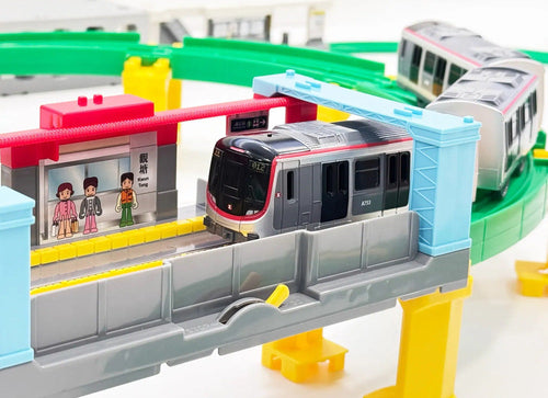 Load image into Gallery viewer, Takara Tomy Plarail Hong Kong MTR Passenger Train Kwun Tong Line Q Set
