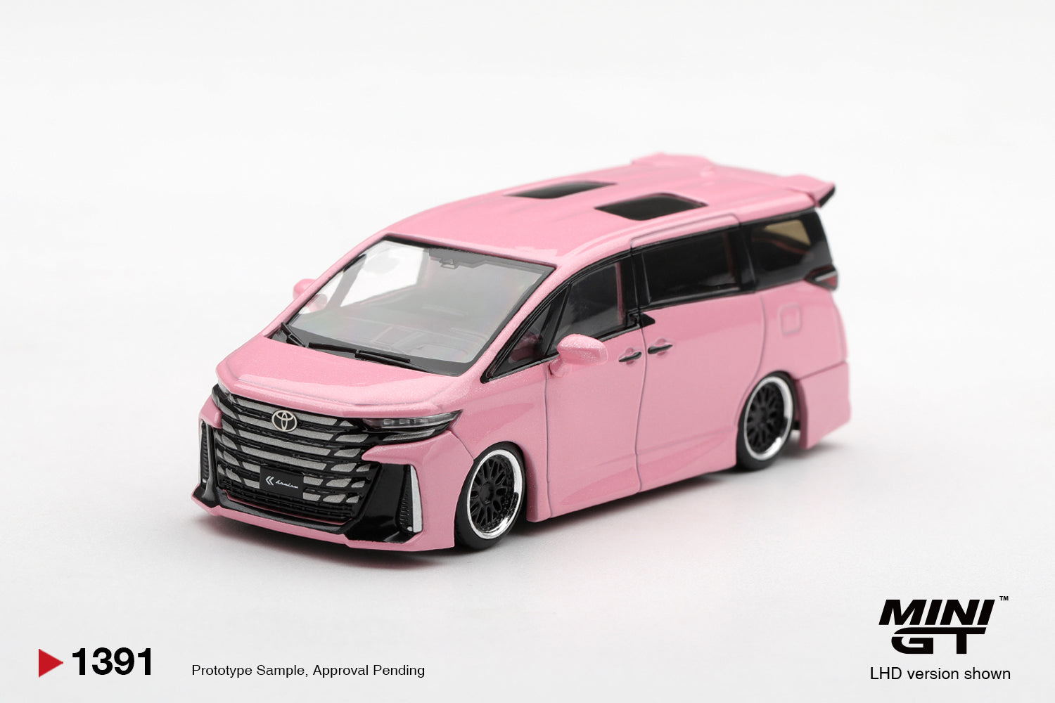 (Pre-order) Mini GT #1391 Toyota Vellfire 40 KUHL Metallic Pink Diecast RHD