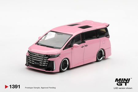 (Pre-order) Mini GT #1391 Toyota Vellfire 40 KUHL Metallic Pink Diecast RHD