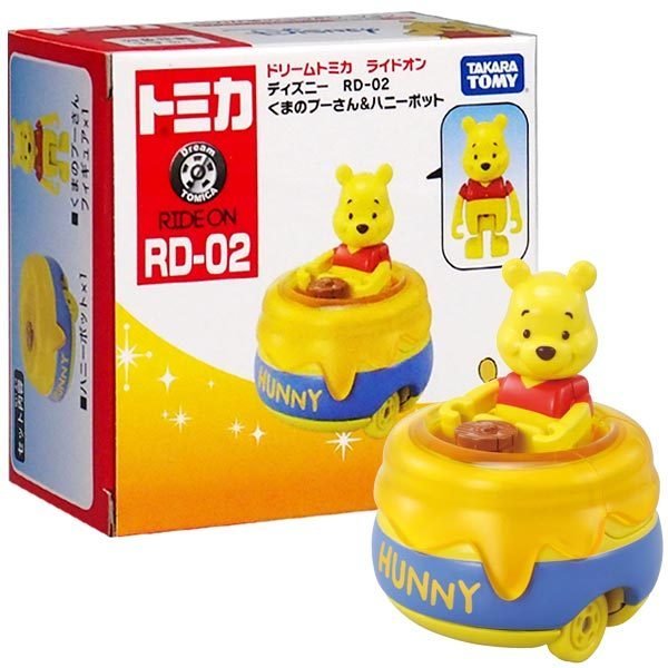 Takara Tomy Dream Tomica Disney Motors - Ride On #RD02 Winnie The Pooh