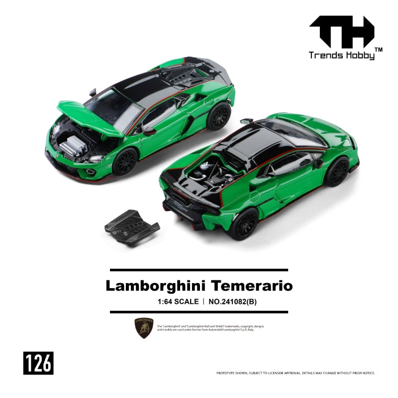 (Pre-order) Trends Hobby 1/64  Diecast Lamborghini Temerario - Green