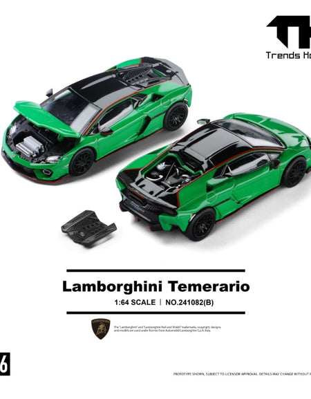 Trends Hobby 1/64  Diecast Lamborghini Temerario - Green