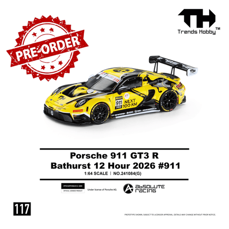 (Pre-order) Trends Hobby 1/64 #241084(G) Porsche 911 GT3 R - B12H 2026 #911