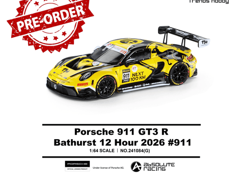 Load image into Gallery viewer, (Pre-order) Trends Hobby 1/64 #241084(G) Porsche 911 GT3 R - B12H 2026 #911
