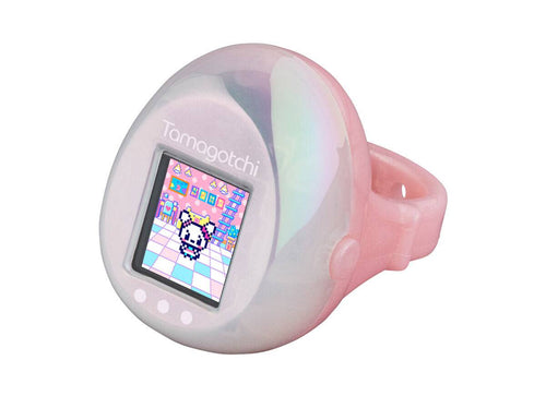 Load image into Gallery viewer, (Pre-order) Bandai - Tamagotchi Ring Pink &amp; Pearl White Digital Pet Toy 
