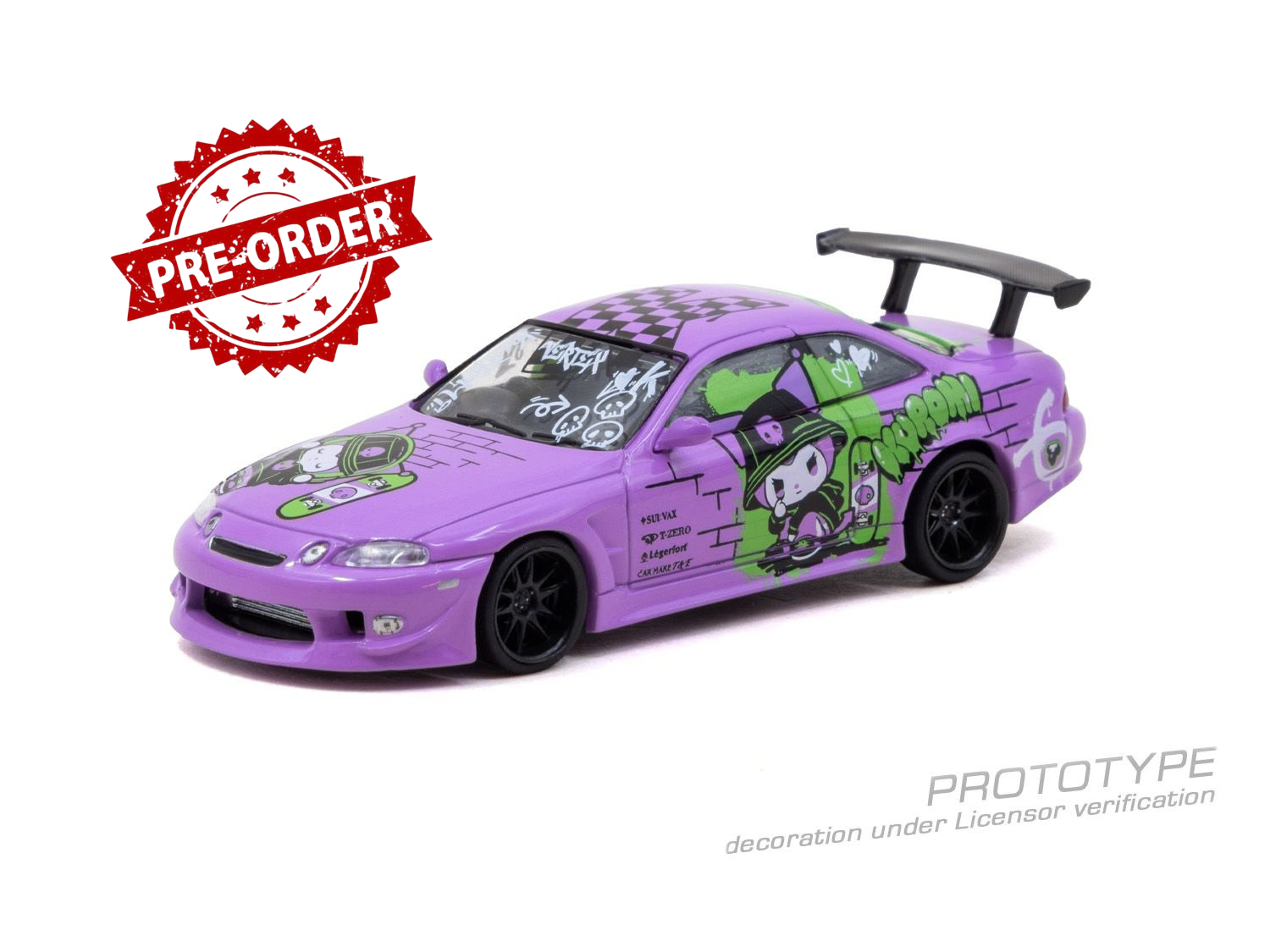 (Pre-order) Tarmac Works 1/64 VERTEX Toyota Soarer JZZ30 Kuromi Diecast Model