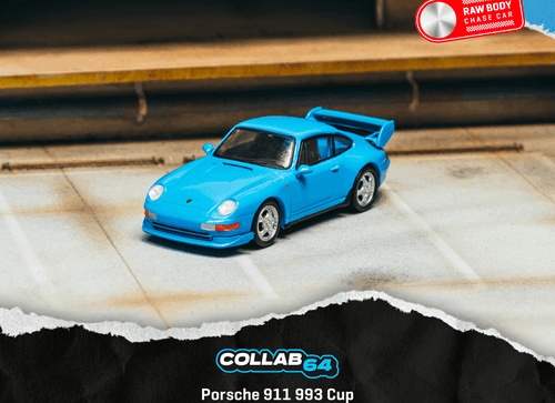Load image into Gallery viewer, (Pre-order) Tarmac Works 1/64 Porsche 911 993 Cup Riviera blue Diecast Model Car
