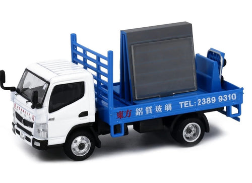 Load image into Gallery viewer, Tiny City Die-cast Model Car - #196 MITSUBISHI FUSO Canter Glass Transport Truck
