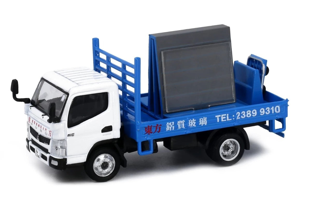 Tiny City Die-cast Model Car - #196 MITSUBISHI FUSO Canter Glass Transport Truck