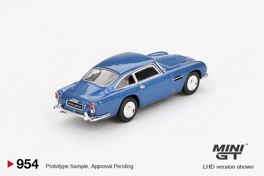 Mini GT #954 1/64 Aston Martin DB5 Sierra Blue RHD Diecast Model Car