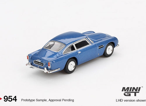 Load image into Gallery viewer, Mini GT #954 1/64 Aston Martin DB5 Sierra Blue RHD Diecast Model Car
