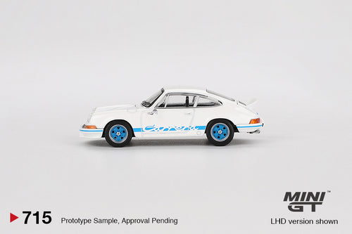 Load image into Gallery viewer, Mini GT #715 1/64 Porsche 911 Carrera RS 2.7 Grand Prix White RHD
