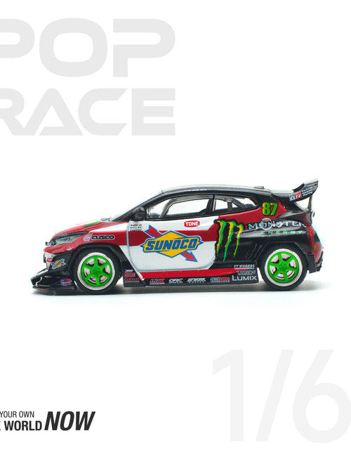 Load image into Gallery viewer, POPRACE 1/64 Pandem GR Yaris Daigo Saito Diecast Model Car
