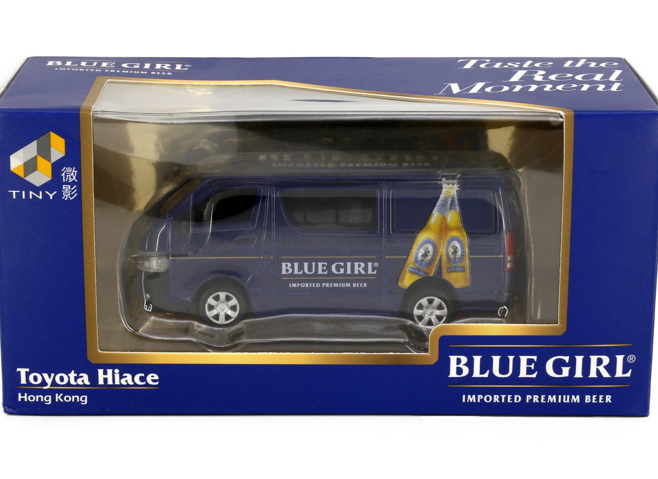 Tiny City Die-cast Model Car - Toyota Hiace BLUE GIRL BEER