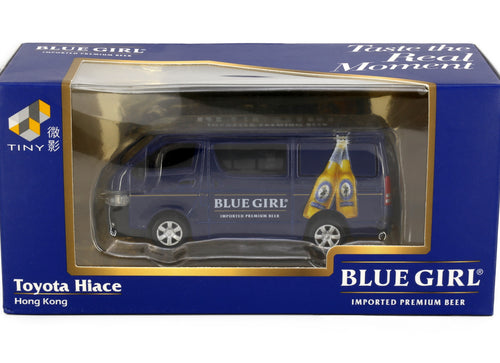 Load image into Gallery viewer, Tiny City Die-cast Model Car - Toyota Hiace BLUE GIRL BEER
