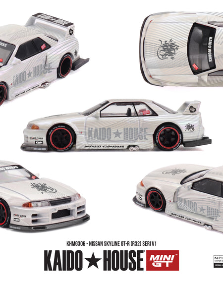 (Pre-order) Mini GT #306 Nissan Skyline GT-R (R32) SERI V1 Diecast Model Car