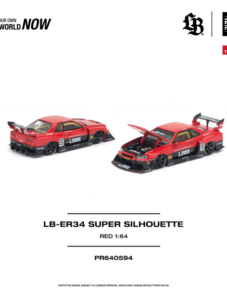 (Pre-order) POP RACE LB-ER34 Super Silhoutte Red Opening Front Model #PR640594