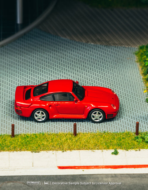 Load image into Gallery viewer, Tarmac Works 1/64 Porsche 959 Red Diecast Model Car
