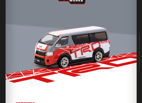 Load image into Gallery viewer, Tarmac Works 1/64 Toyota Hiace Widebody Diecast Model Car
