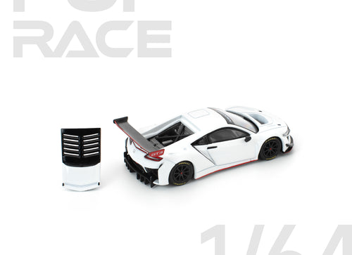 Load image into Gallery viewer, (Pre-order) POPRACE 1/64 HONDA NSX GT3 EVO22 - WHITE Diecast Model Car
