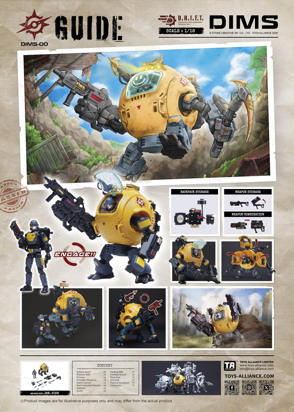 Toys Alliances DIMS-00 1/18 D.R.I.F.T. GUIDE Action Figure Set