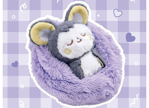 Load image into Gallery viewer, Takara Tomy PokePiece Sleeping Fruit Plush Toy Emolga 15cm
