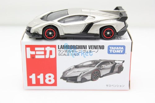 Load image into Gallery viewer, Takara Tomy Tomica #118 Lamborghini Veneno Car Scale 1/67 Diecast Toy Car 2015
