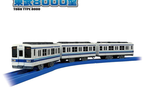 Load image into Gallery viewer, Takara Tomy Plarail S-61 Tobu Type 8000 Motorized Toy Model Train
