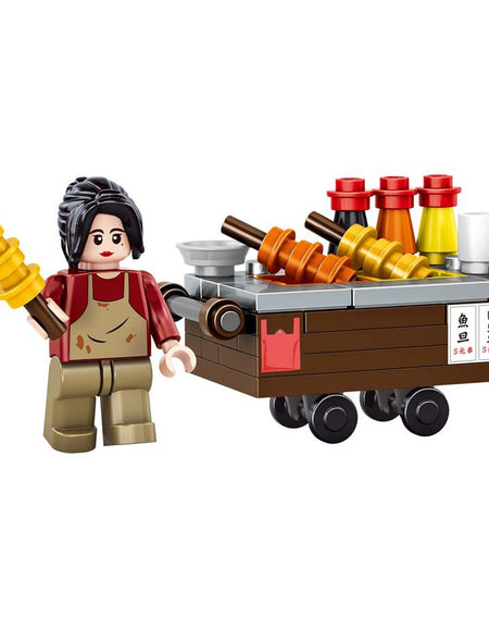 Royal Toys Building Blocks City Story Bricks RT22: Fish Ball Hawker (69 Pcs/Pzs)